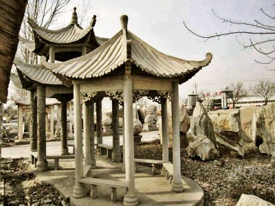 户外园林摆放小型仿古建凉亭休息座椅博鱼网页版