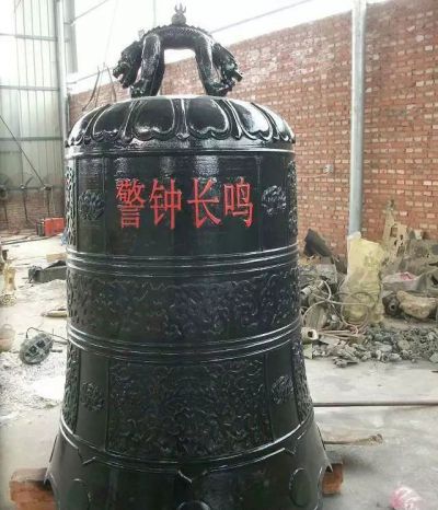 法院摆放铸铜钟铜雕