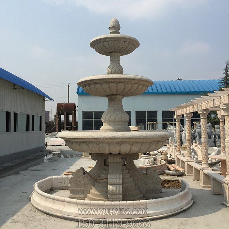 花岗岩景观石雕 大型石雕流水喷泉 三层流水花钵 大理石喷泉厂家 石材喷泉花钵博鱼网页版