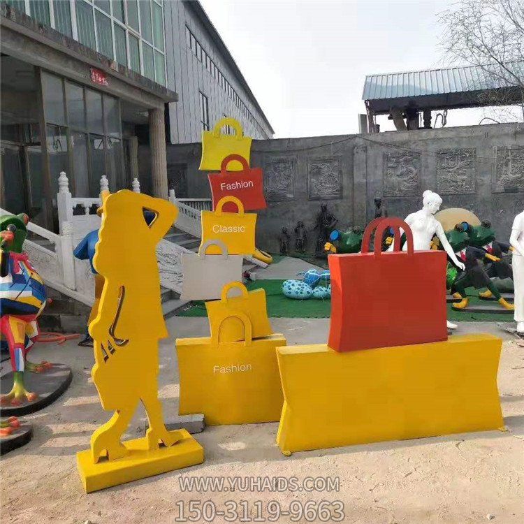户外广场不锈钢几何园林景观抽象剪影人物景观摆件博鱼网页版