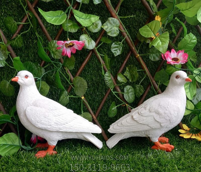 花园摆件仿真鸽子树脂博鱼网页版庭院装饰房顶小件户外阳台摆件