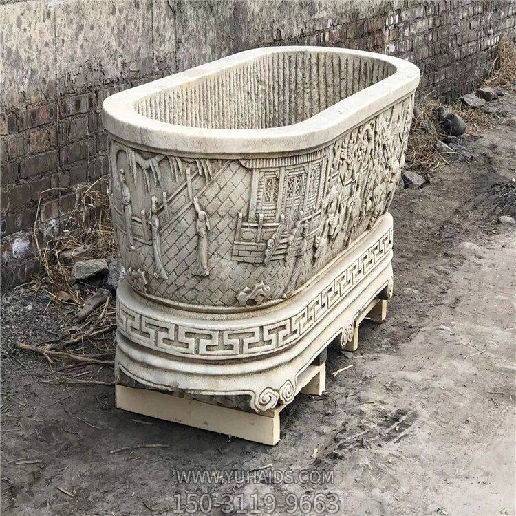 汉白玉仿古石槽，深水槽博鱼网页版