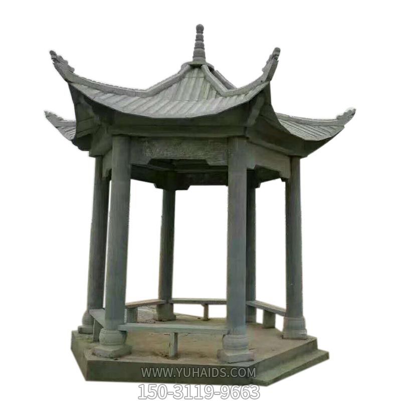 花园广场摆放简易仿古六角休闲凉亭博鱼网页版