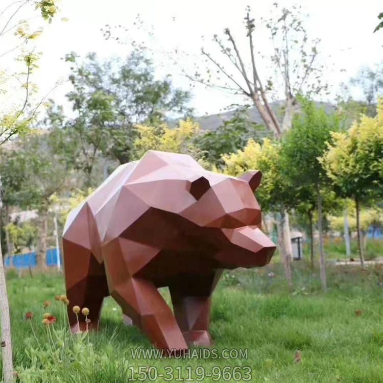 户外园林几何不锈钢抽象熊博鱼网页版