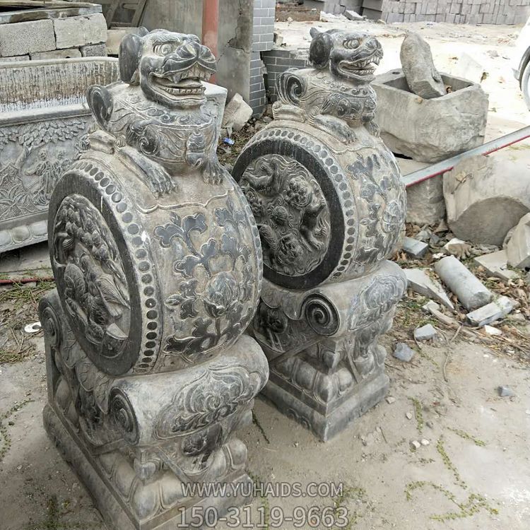 仿古做旧门口门墩一对抱鼓石博鱼网页版