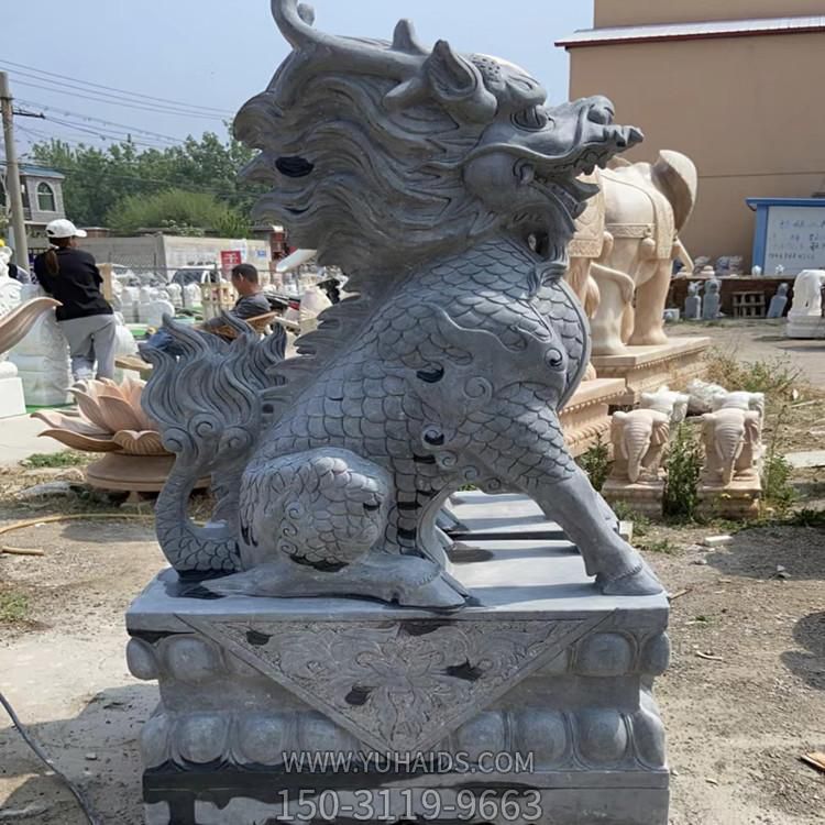 寺庙大型大理石石雕园林麒麟博鱼网页版