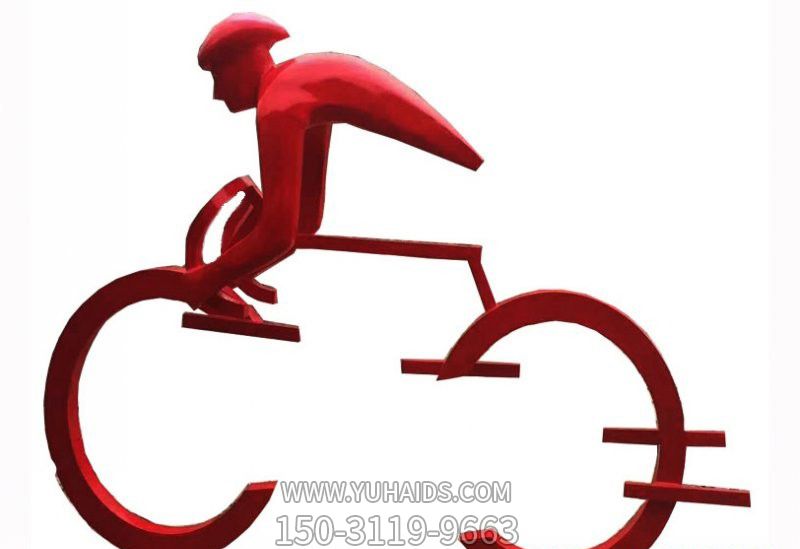 剪影不锈钢抽象自行车运动人物主题博鱼网页版
