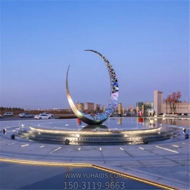 城市公园广场灯光亮化不锈钢月亮博鱼网页版