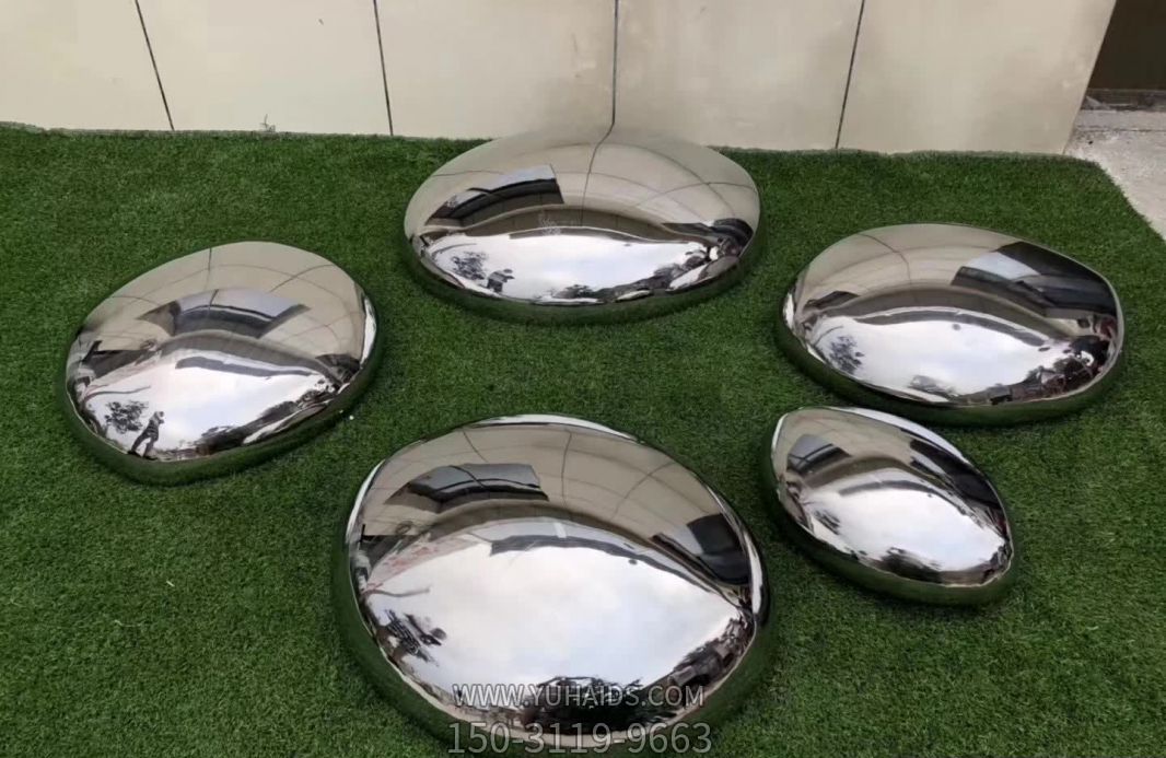 公园售楼处不锈钢镜面白钢创意抽象艺术装饰品摆件博鱼网页版