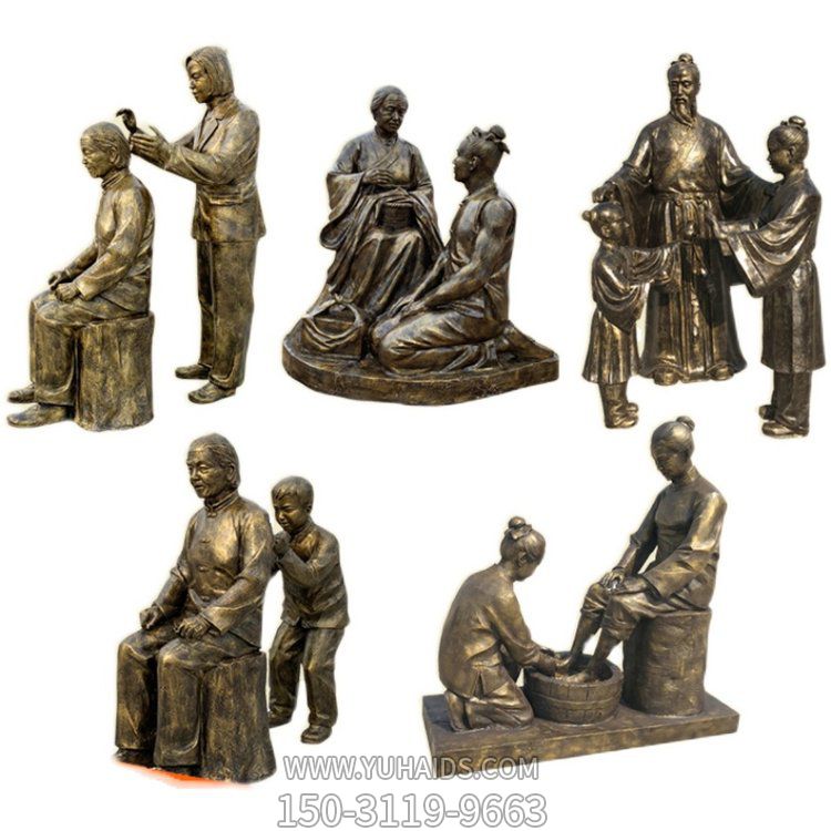 玻璃钢仿铜户外园林景观民俗小品人物博鱼网页版