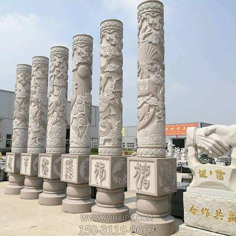 大理石石雕户外广场龙柱博鱼网页版