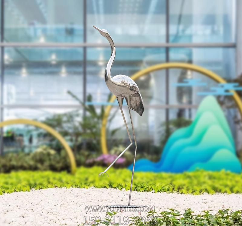 户外公园不锈钢抽象镜面鹤博鱼网页版