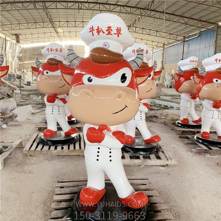 动物园玻璃钢卡通牛博鱼网页版