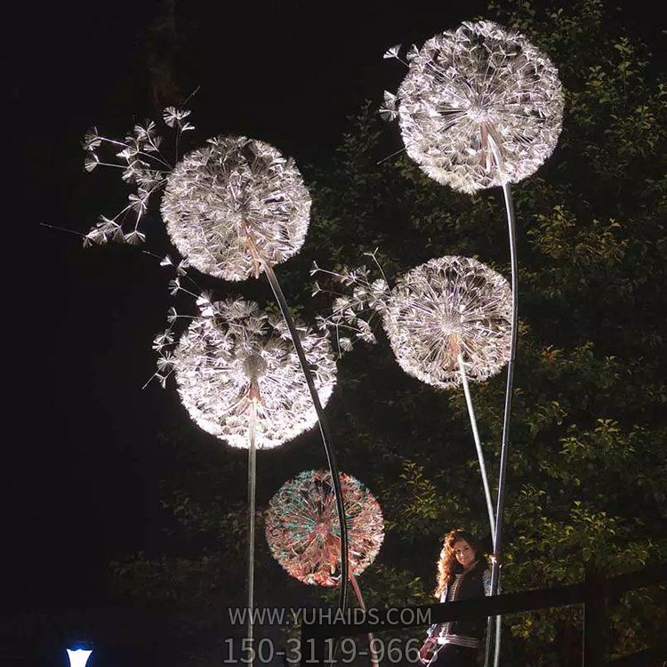 蒲公英304不锈钢户外仿真植物博鱼网页版 