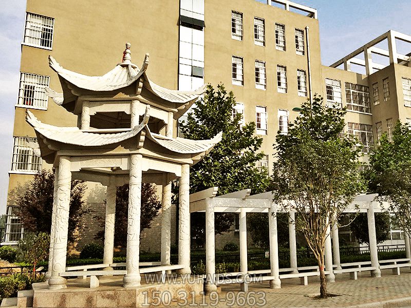 学校花园装饰汉白玉仿古建凉亭花架博鱼网页版