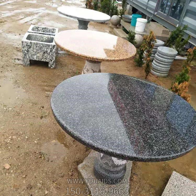 庭院阳台摆放花岗岩雕刻圆形休闲石桌石凳博鱼网页版