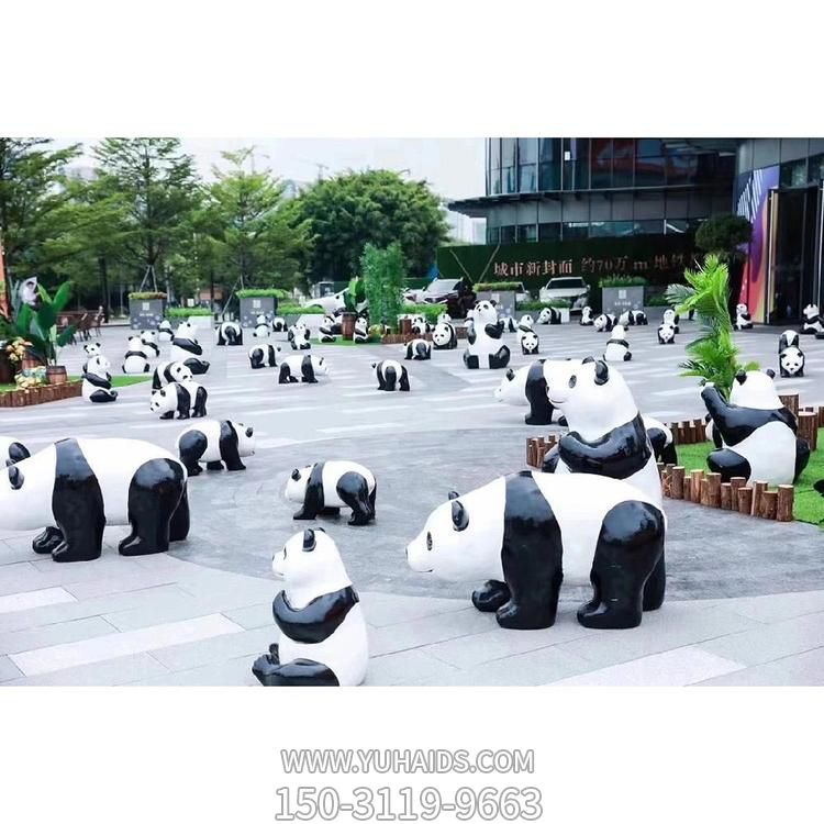 玻璃钢卡通户外景观熊猫博鱼网页版