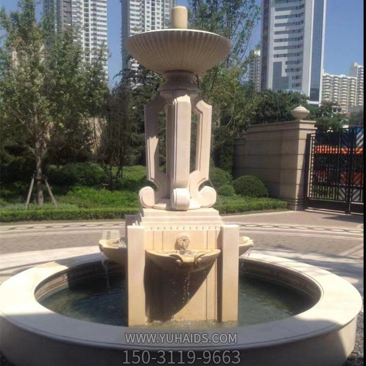 花岗岩雕刻欧式水钵小区流水喷泉博鱼网页版