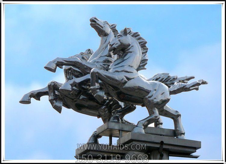 户外广场大型不锈钢镜面飞马博鱼网页版