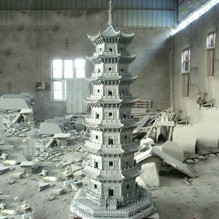 寺庙景区大型大理石石雕佛塔博鱼网页版摆件