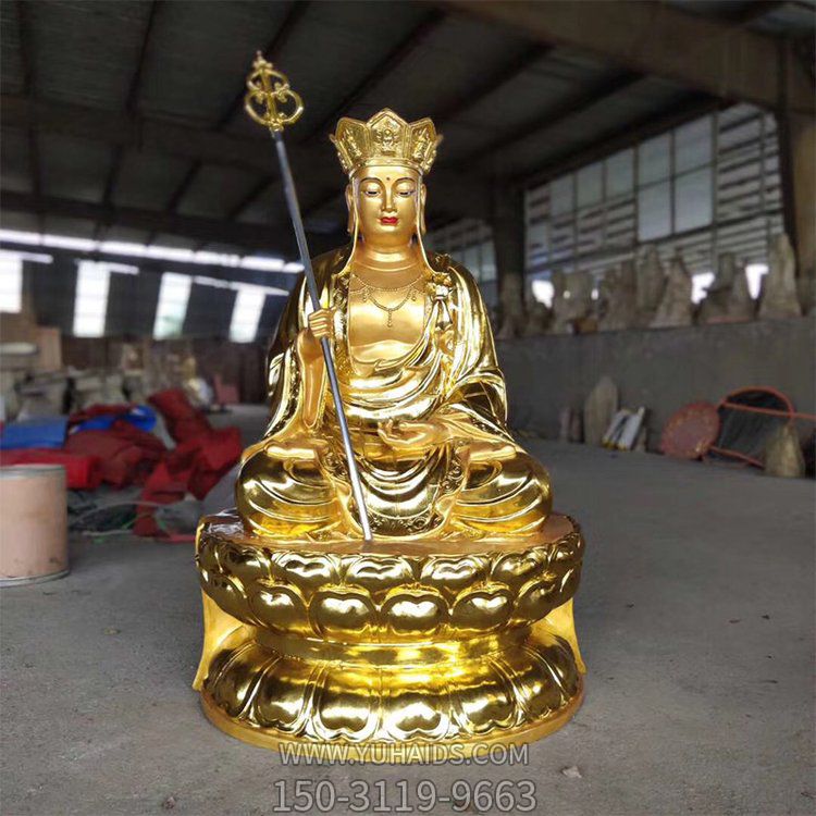 玻璃钢喷金烤漆大型地藏王博鱼网页版