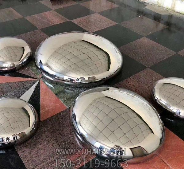 镜面不锈钢石头金属抽象鹅卵石草坪售楼处落地艺术装饰品摆件博鱼网页版