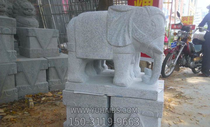 大理石石雕户外庭院大象博鱼网页版