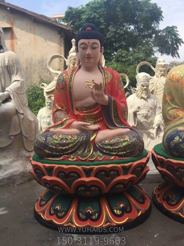 玻璃彩绘大型人物景观寺庙供奉五方佛博鱼网页版