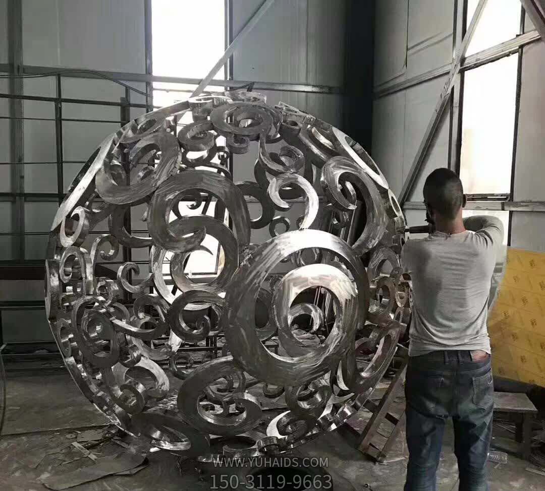 不锈钢镂空抽象景区户外球体博鱼网页版