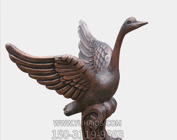 景区铜铸飞翔仿真动物天鹅博鱼网页版