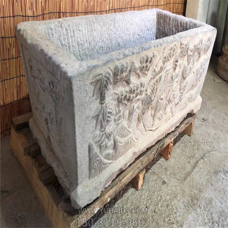 庭院大理石石雕老石槽摆件博鱼网页版