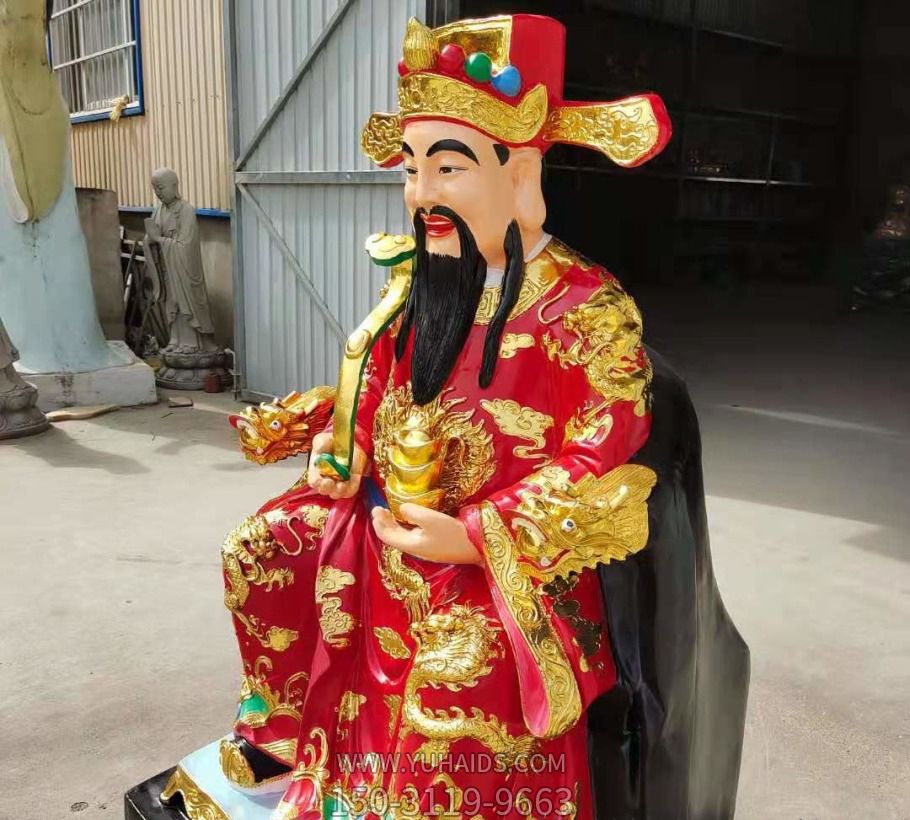 五路财神中财神赵公明神像玻璃彩绘财神博鱼网页版