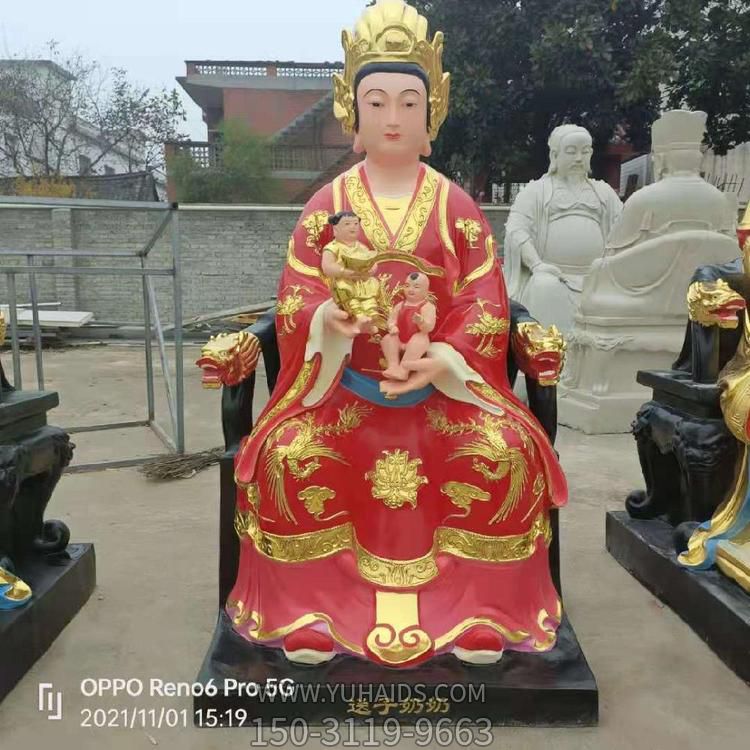 寺院摆放玻璃钢彩绘十二老母佛像博鱼网页版