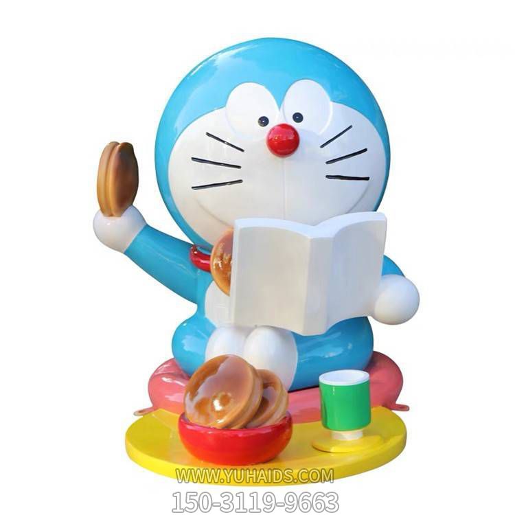 商场美陈摆件玻璃钢卡通彩绘哆啦A梦博鱼网页版