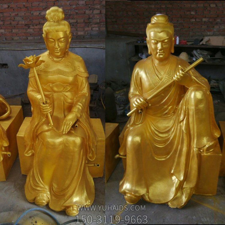 玻璃钢喷金佛像菩萨像博鱼网页版