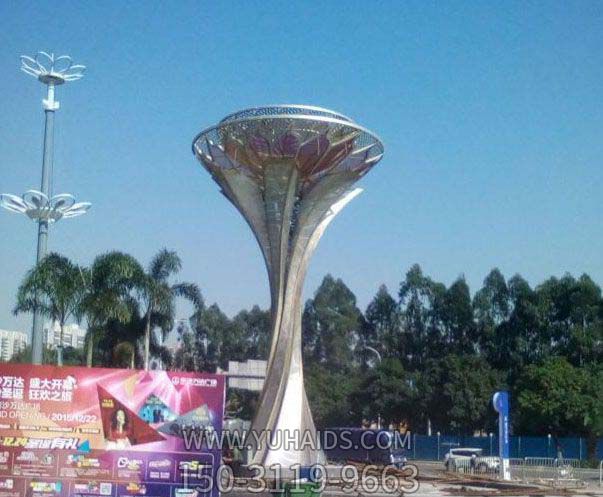 广场不锈钢抽象荷花博鱼网页版