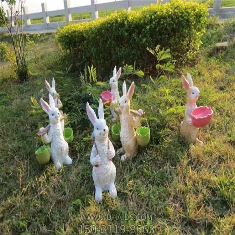 户外草坪玻璃钢仿真兔子博鱼网页版