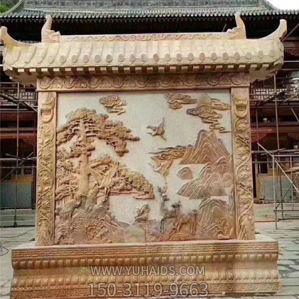  庭院石雕屏风博鱼网页版 别墅大型摆件博鱼网页版