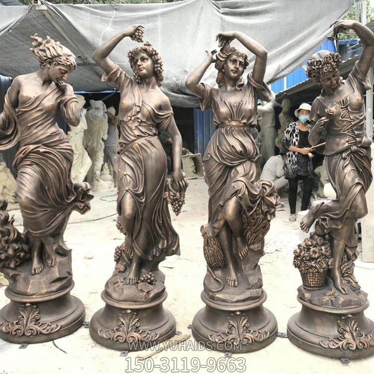 景区玻璃钢西方欧式四季女神人物博鱼网页版摆件