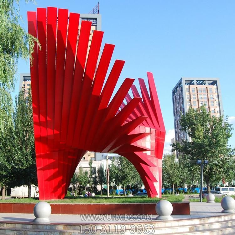抽象艺术不锈钢景观摆件户外公园博鱼网页版