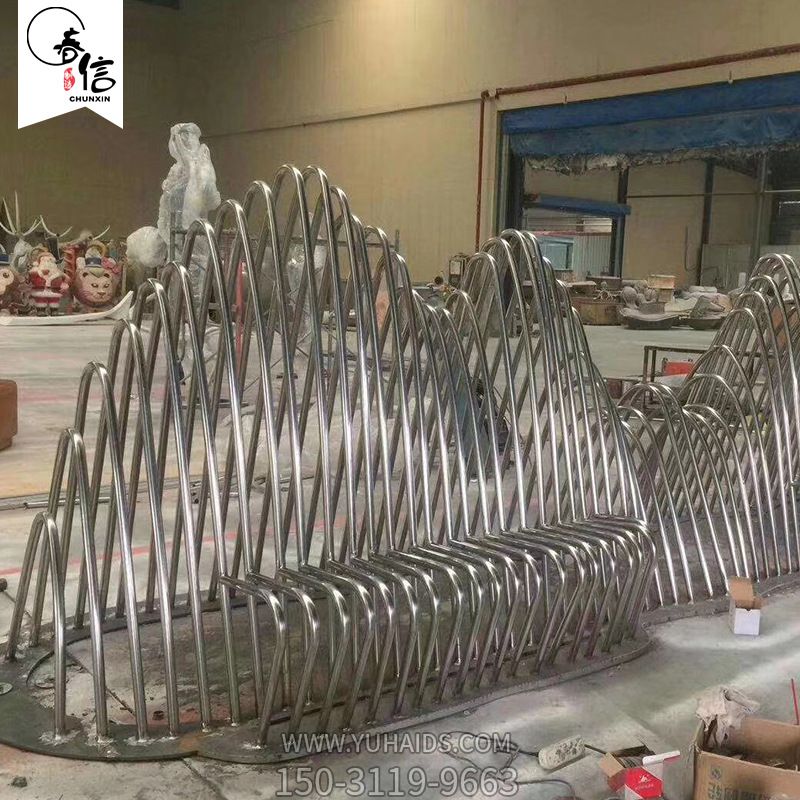 不锈钢假山景观抽象金属锻造公园绿地铁艺造型博鱼网页版