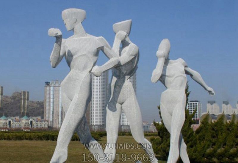 学院草坪不锈钢抽象竞走人物博鱼网页版