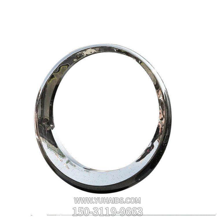 不锈钢镜面圆环艺术景观博鱼网页版小区花园喷泉摆件