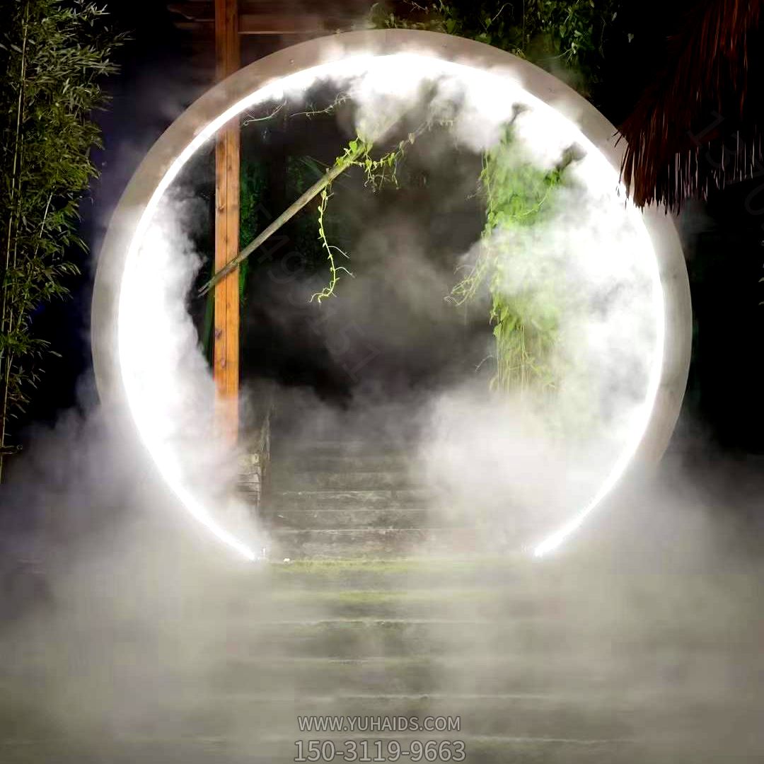 酒店民俗户外不锈钢灯光雾化拱门博鱼网页版