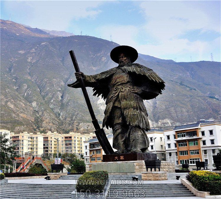 广场铜雕大型渔民景观博鱼网页版摆件