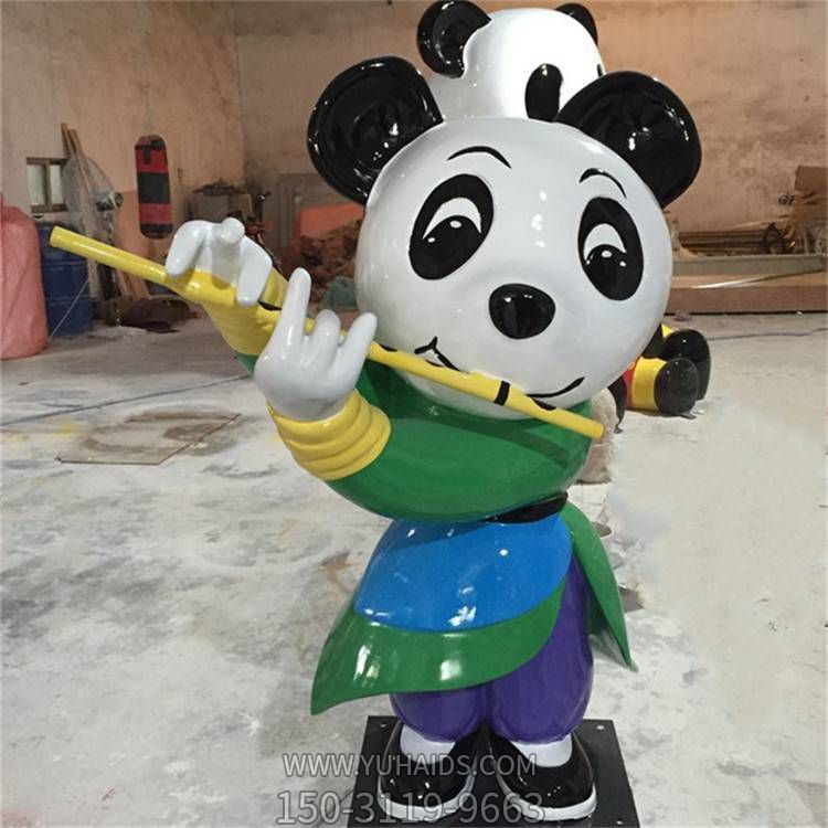 玻璃钢卡通吹笛子的熊猫博鱼网页版