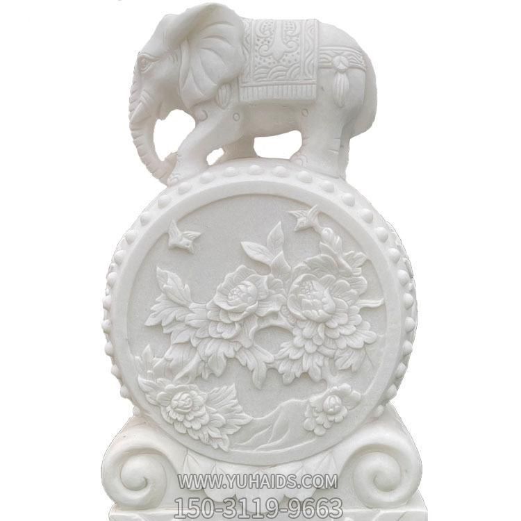汉白玉石雕庭院门口抱鼓石博鱼网页版