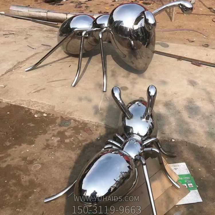 不锈钢镜面户外园林景观抽象蚂蚁博鱼网页版