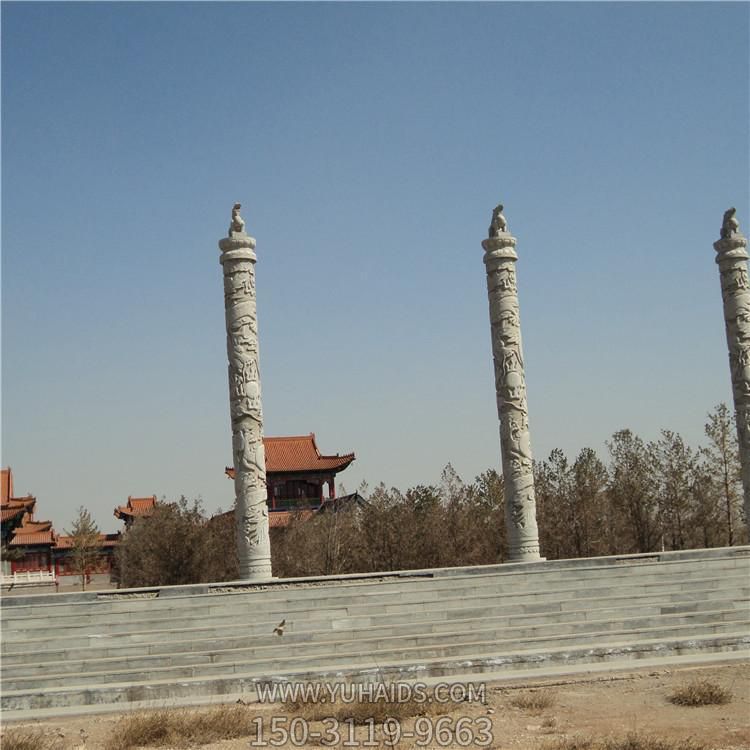 户外广场大理石雕盘龙龙柱博鱼网页版