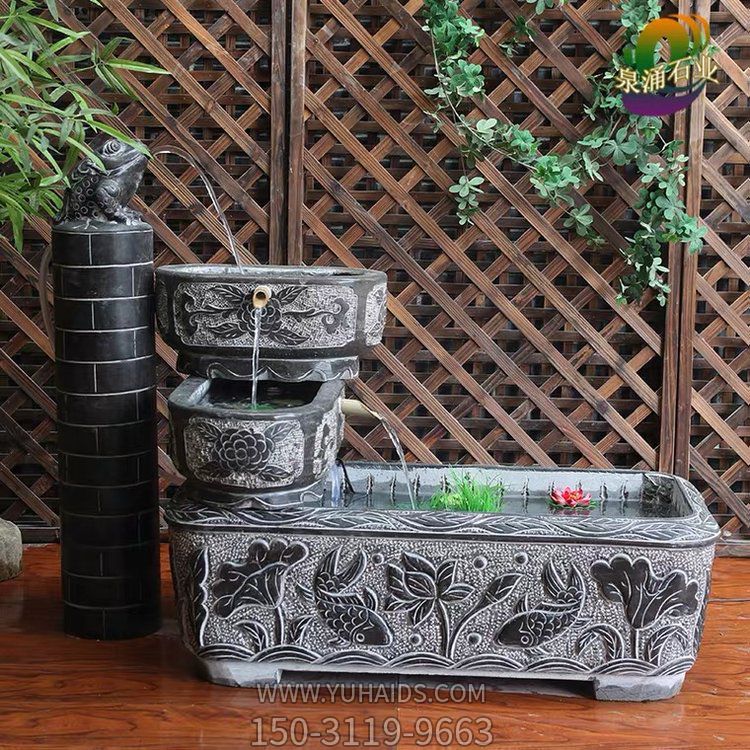 庭院别墅小型青石石雕流水钵博鱼网页版